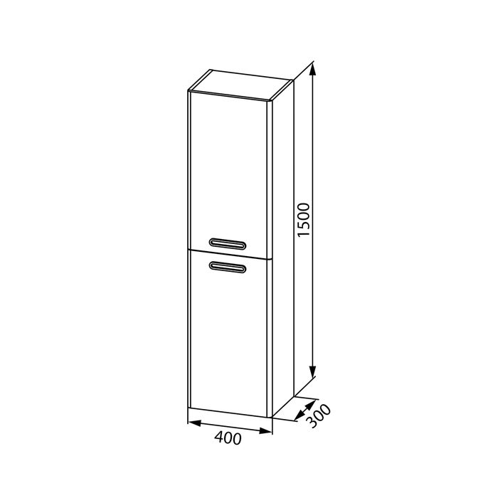 Пенал подвесной 40см Брик белый IDDIS BRI40W0i97