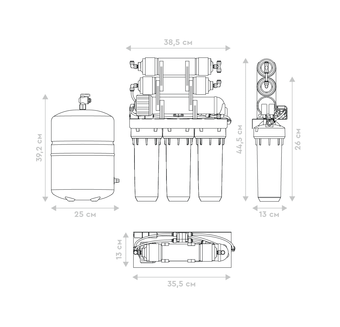 Водоочиститель бытовой Барьер ПРОФИ ОСМО 100 М Н152Р01_1